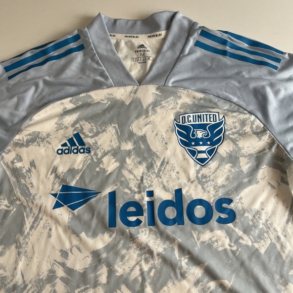 Adidas DC United Soccer Jersey Mens Medium Blue White Washington MLS Primeblue - Picture 1 of 10